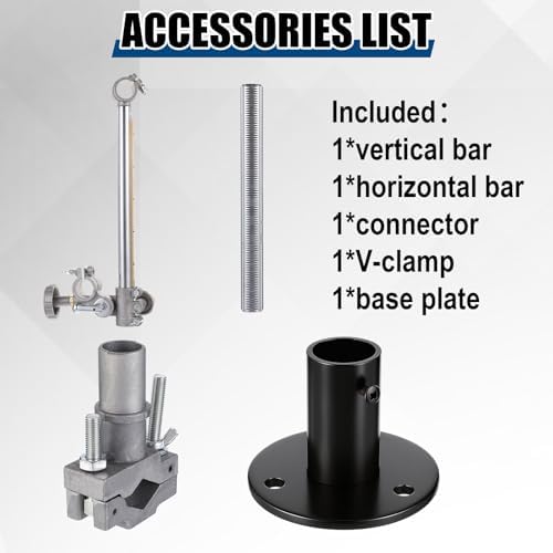 Welding Torch Holder for Welding Positioner Turntable Universal Mig Tig Gun Stand with V Clamp Mount(23.6 x 19.7 Inch)