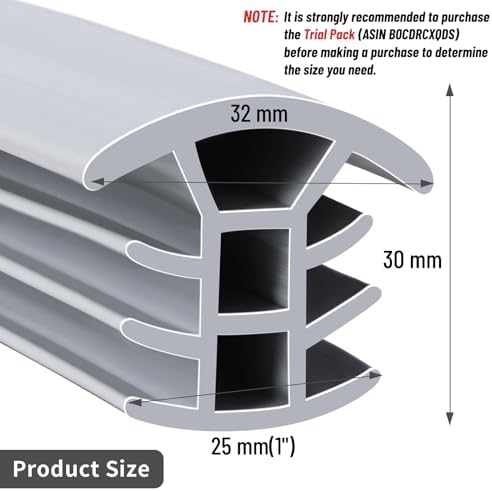 Flexible EPDM Rubber Strip (50 ft Long and 1 inch Wide) for Concrete Crack Repair and Replacement - Weather and Aging Resistant Expansion Joint Filler for Driveways and Sidewalks