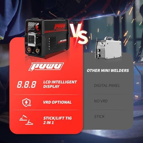 135A 110V 2-in-1 Stick Lift TIG Welder, Mini Portable Welding Machine