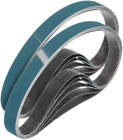 HARFINGTON 2 x 27 Inch Sanding Belts, 10 Pcs 80/120/240/400 Grit Zirconia Abrasive Belt Sander File Belt for Woodworking, Metal Polishing, Knife Sharpener