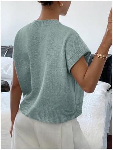 SOLY HUX Women's Short Sleeve Business Casual Sweater