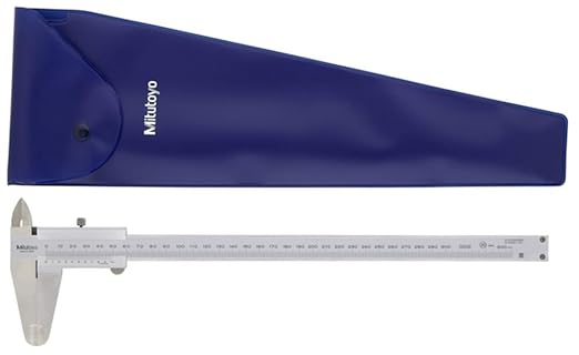 Mitutoyo 530-122 Vernier Caliper, 0-600 mm Range, 0.02 mm Graduation, Stainless Steel Metric Manual Caliper for Precision Measurement and Inspection Applications | Stainless Steel