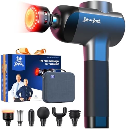 BOB AND BRAD X6 Ultra Massage Gun with Heat & Infrared Light, FSA Eligible