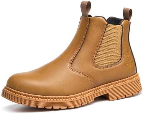 Steel Toe Boots for Men & Women,Slip On Work Boots for Construction