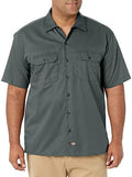 Dickies Men’s Short Sleeve Work Shirt – Durable Twill Button Down Shirts for Men, Lightweight Uniform for Daily Wear