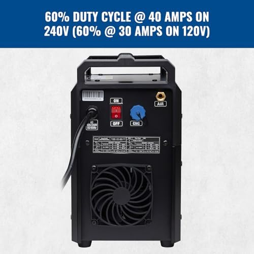 Eastwood Versa-Cut CNC Cut 40A Plasma Cutter Machine with Cutting Hand Torch | Professional and Industrial Grade Metal Precision Cutting and Sheet Fabrication Tools | Dual Voltage 120V / 240V
