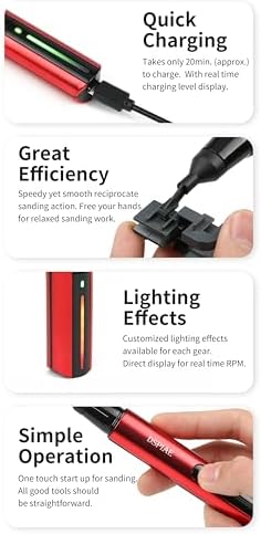 Electric Reciprocating Sander – Precision Multi-Speed Sanding Tool with Fine Sandpaper for Crafts, Miniatures, Jewelry, Woodworking, Resin Kits, Model Automotive Detailing, DIY & Hobbyists