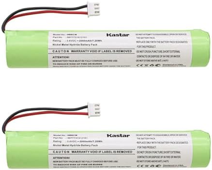 Kastar 2-Pack Ni-MH Battery 3.6VDC 2000mAh 7.20Wh Replacement for Hurricane Spin Scrubber Brush Cleaner Mop Spin-Scrubber Bathtub