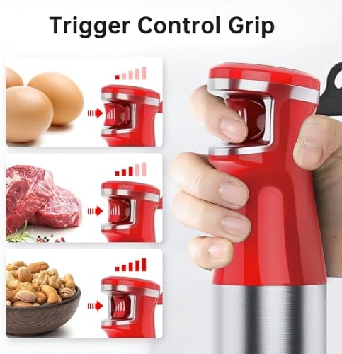 Turelar Immersion Blender Handheld Corded, 1100W 5 in 1 Hand Blender Set