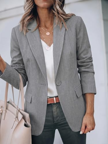 Cicy Bell Womens Casual Blazers Long Sleeve Work Office Suit Jackets Blazer