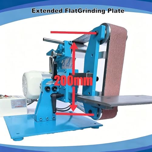 Heavy-Duty Vertical Horizontal Belt Polisher,750W/1100W Electric Grinding Machine with 915x50mm Belt, Robust Steel Body Design, Perfect for Woodworking Metal Refinishing(750w)