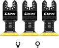 EZARC Titanium Oscillating Tool Blades, Oscillating Multitool Blades for Metal, Wood Nails, Screws Cutting, Plastic, 3 Pack