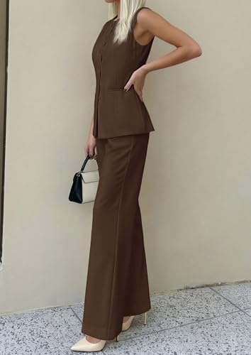 PRETTYGARDEN Women's 2 Piece Sets Business Casual Outfits