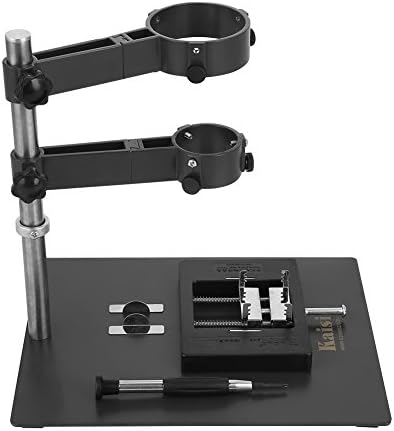Heavy Duty Hot Air Gun Holder Cast Aluminum Base Clamp with 2 Fixtures for BGA Rework Soldering Station