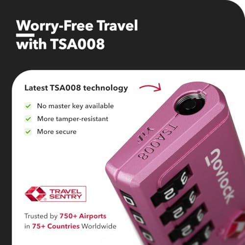 TSA Approved Luggage Locks, Travel Locks with Inspection Indicator