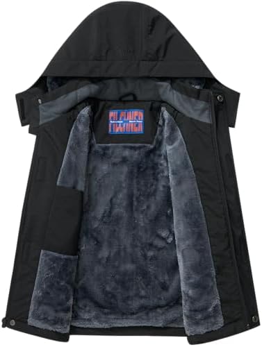 Boys' Waterproof Winter Ski Jacket Removable Hood Snow Coat
