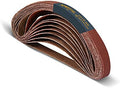 POWERTEC 1/2 x 18 Inch Sanding Belts, 20PK, 60 Grit Aluminum Oxide Belt Sander Sanding Belts for Air File Belt Sander, Woodworking, Knife Sharpening, Metal Polishing (401806)