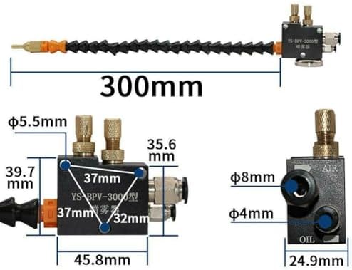 3L Oil Mist Sprayer Coolant Lubrication Spray System, Cutting Cooling Spray Pump for Cutting CNC Engraving Drill Milling Lathe Machine(24V)