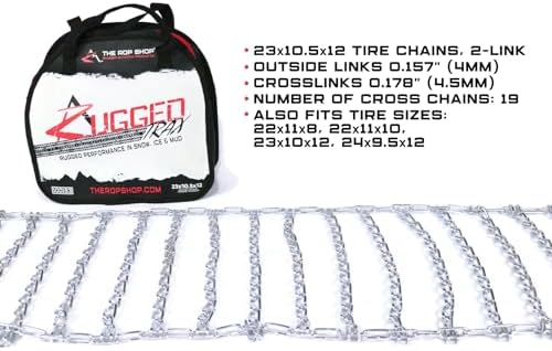 The ROP Shop Pair of 2 Link Tire Chains 23x10.5x12
