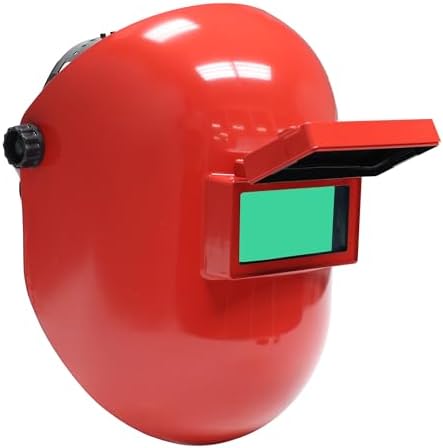 Armour Guard Sugar Scoop Red Pipeliner Fiberglass Welding Helmet With Flip Front