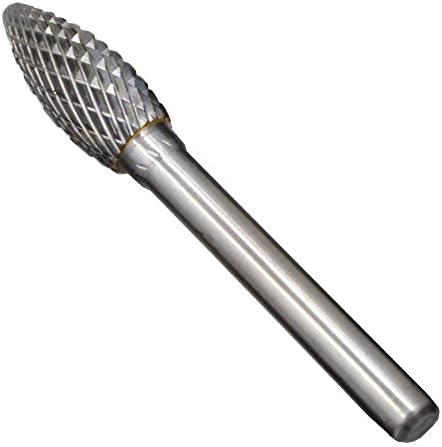 10Pcs/set 5/16 Dia. Solid Carbide Convex Concave Burrs Heavy DutyTungsten Grinding Cutting Heads Chamfering Abrasion Industrial Deburring Rotary Tools for Oblong Slots Holes