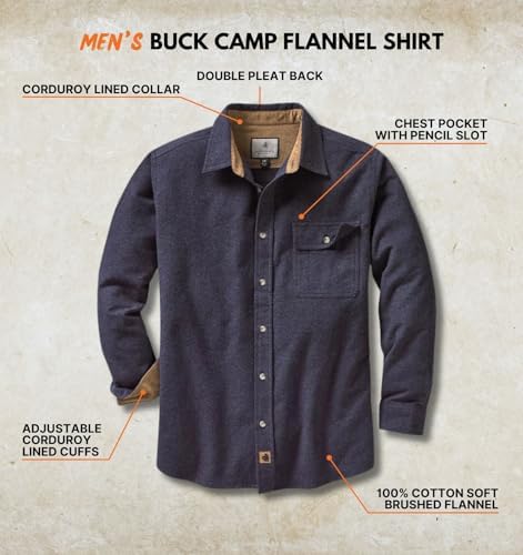 Legendary Whitetails Mens Flannel Long Sleeve Button Down 100% Cotton Shirt