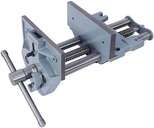 7 Inch Jaw Width Woodworking Vise Quick Release Heavy-Duty Metal Cast Iron Workbench Clamp Tool Vise Crafting Repair Tool GRAY
