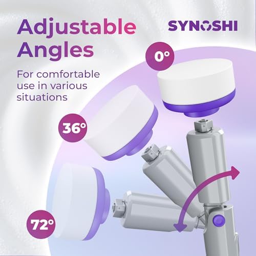 Synoshi PRO Electric Spin Scrubber & Magic Melamine Sponge Heads (3 Units), Bathroom and Shower Scrubber, Kitchen Cleaning, Adjustable Angles, 2 Speed