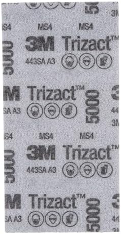 3M Trizact Hookit Foam Sheets, 30289, 2-3/4 in x 5 1/2 in, 5000+ Grade