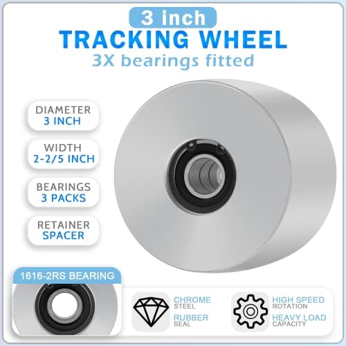 2" x 72" Belt Grinder Wheel Set Complete Wheel Kit Aluminum Wheel Crowned for Knife Grinder 4" Drive 5/8" Bore 3" Track 2" Idler (4" 5/8-3" - 2")