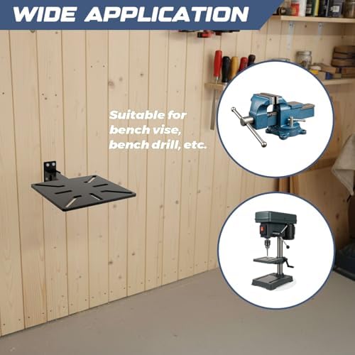 Heavy Duty Bench Grinder Stand Mount Vise and Grinder, Wall and Table Mounting, Grinder Stand Suitable for Grinders, Vises, Drill Press, etc