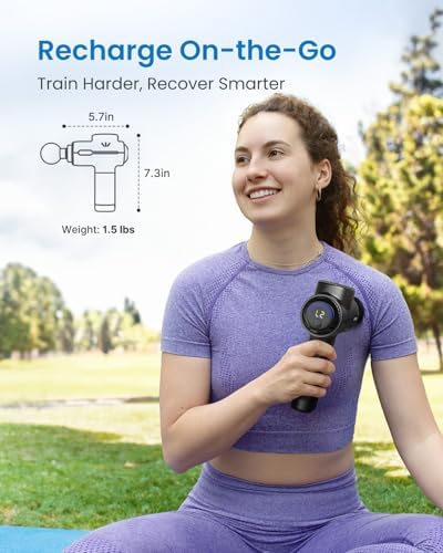 RENPHO Active+ Massage Gun, App-Controlled Guided Courses, Bluetooth