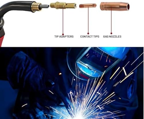 5PK Gas diffusion 35-50 Replace KP2040-1 S19728 Compatible with Lincoln Magnum 100L & Forney & Chicago Electric & Clarke & Tweco Mini #1 mig gun part