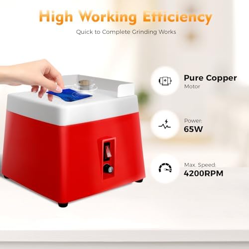 Mini Color Grinder, 110V Portable Electric Stain Grinder, Industrial Stain Glass Art Grinding Tool, 4200r/min DIY Grinding Tool