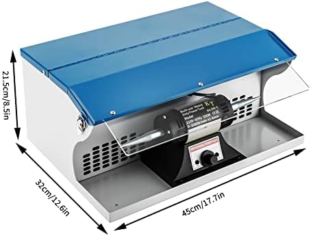 200W Jewelry Polishing Machine Table Top Dust Collector with Light