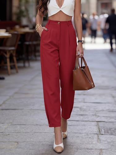 BTFBM Business Casual Outfits for Women Tapered Work Pants