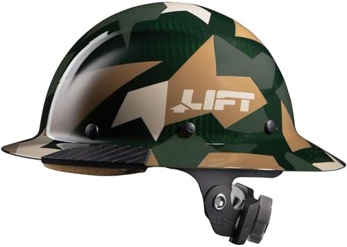 LIFT SAFETY Dax Carbon Fiber Full Brim Hard Hat | Safety/Construction Helmet w/ 6 Point Suspension for Comfort & Impact Protection