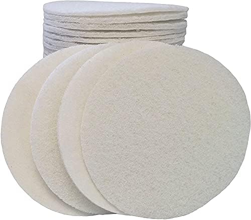 STARCKE Premium 6 Inch Non Woven Surface Conditioning Discs - for Dry Sanding Countertops, Auto Body Repair, Marine, Paint, Plastics, Metal and Fiberglass (50 Pack, White - Non-Abrasive)