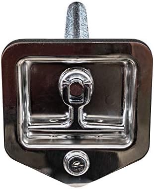Buyers Products L8855 Stainless Steel T-Handle Latch with Blind Studs | Locking Stainless Steel T-Handle Latch Secures Tool Boxes, Trailer Doors, RVs, Campers, Truck Caps, And Service Bodies