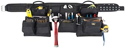 CLC Custom Leathercraft 5605 Professional Carpenters Combo Tool Belt, Black, 18 Pocket