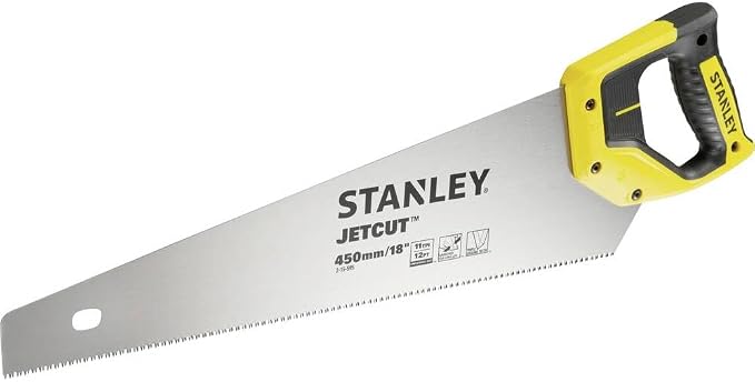 Stanley 2-15-595 "Jet Cut" Fine Hand Saw, Multi-Colour, 450 mm