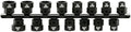 ARES 29020 15-Pc 1/2in Metric Nano Sockets, Low Profile, w/Rail | Sizes 10-24mm, chrome moly steel, corrosion-resistant coating, locking aluminum rail. For tight engine bays and brake jobs.