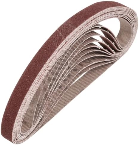 HARFINGTON 3/8 x 13 Inch Sanding Belts, 10Pcs 240 Grit Aluminum Oxide