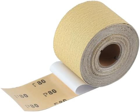 SPEEDWOX 80 Grit Sandpaper Roll Self Adhesive, 2.75"x10YD PSA for Auto Wood