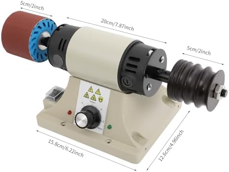 Leather Burnishing Machine,110V 350W Leather Polisher Sander with 6 Sanding Sleeves for Sanding Wood Products 0-8000RPM