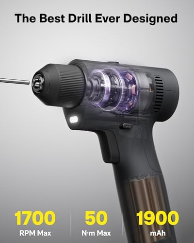 HOTO 25PCS Household Tool Kit with 16V Brushless Power Drill