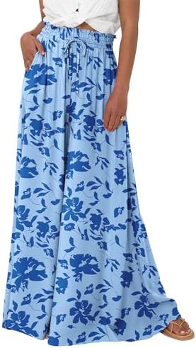BTFBM Wide Leg Flowy Palazzo Pants for Women