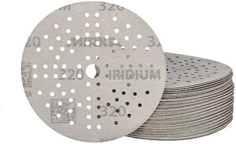 Mirka Abrasive Sheets Iridium 5 Inch Hook and Loop Sandpaper Discs