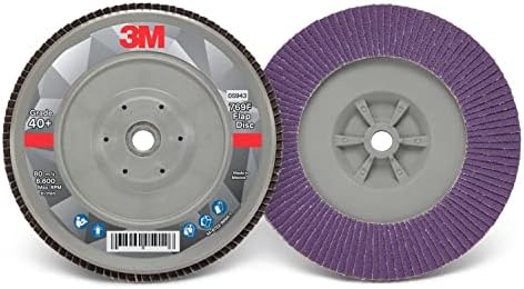 3M Flap Disc, 769F, 40+, T29 Quick Change, 7 in x 5/8 in-11