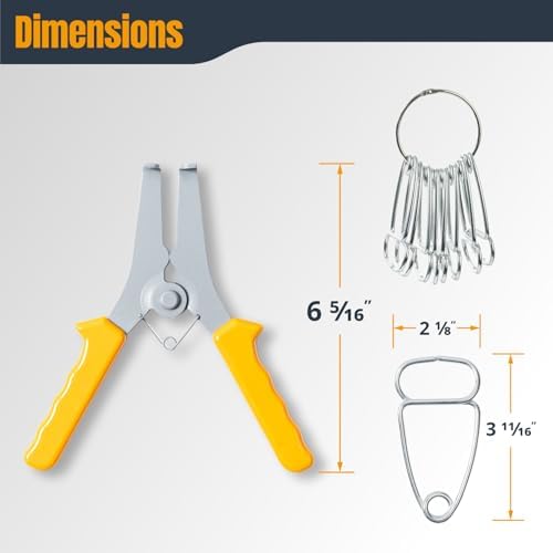 POWERTEC Miter Spring Clamps Kit with Spring Loaded Pliers and 8 Miter Clamps – Quick Clamp Set for Woodworking, Picture Frames, Wood Trim, and Crown Molding (72341)